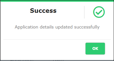 Application Update Success Message - CyLock